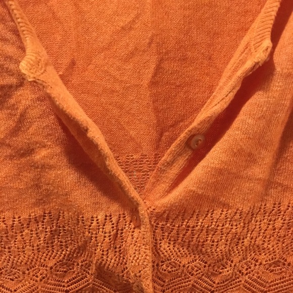 Intricate Lace Orange Cardigan - Picture 3 of 6
